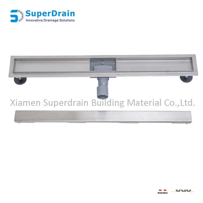 Bathroom and Toilet Drainage Double Sided Use Tile Insert Stainless Steel Linear Shower Floor Drain