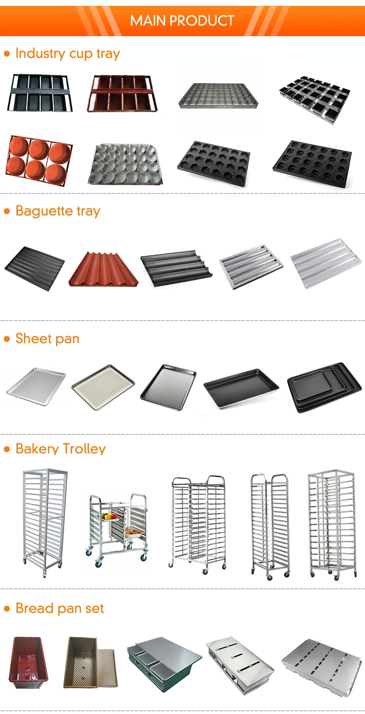 Custom Metal Material Bakery Pans Trays Rotary Oven Use Baking Proofing Trolley Rack