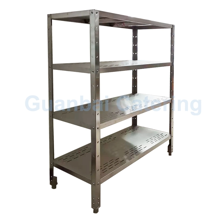 heavy duty stainless steel kitchen rack display shelf inox storage rack for oven pot dish in restaurant with punched holes shelf