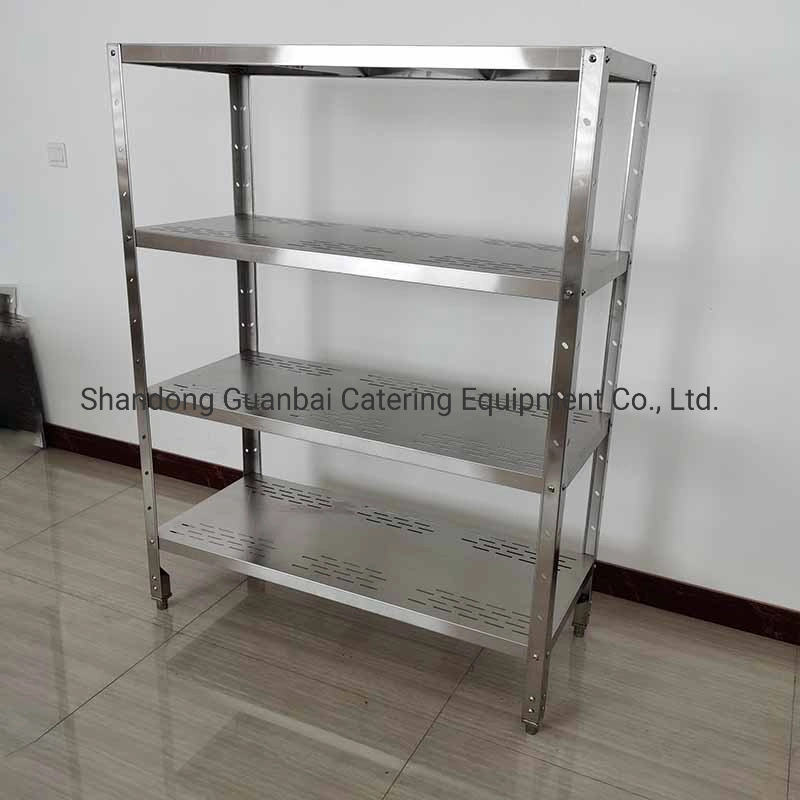 heavy duty stainless steel kitchen rack display shelf inox storage rack for oven pot dish in restaurant with punched holes shelf