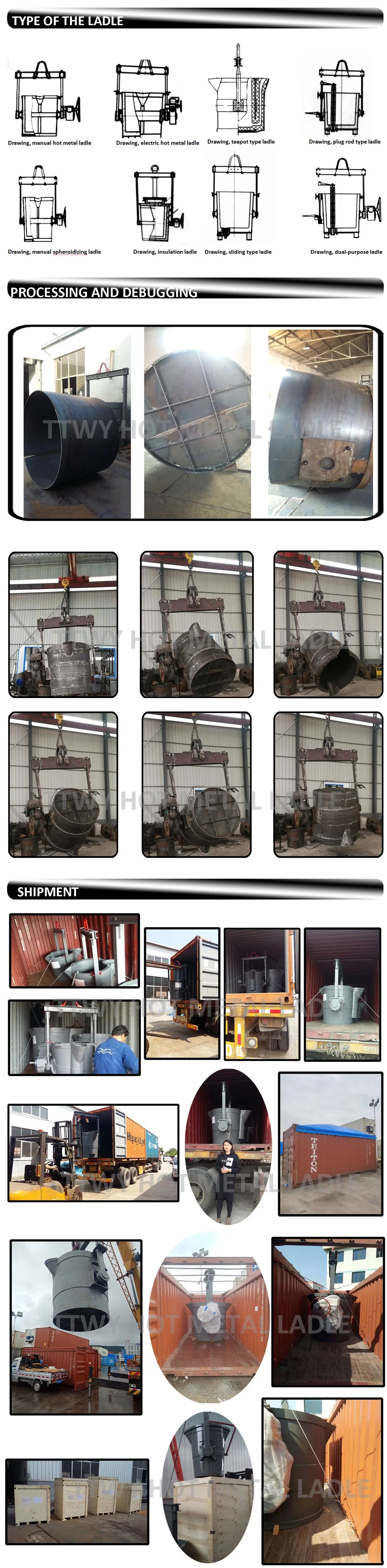 Spheroidizing Treatment Tundish Pouring Ladle for Ductile Iron Making