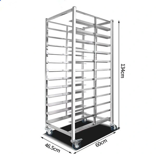 Custom Metal Material Bakery Pans Trays Rotary Oven Use Baking Proofing Trolley Rack