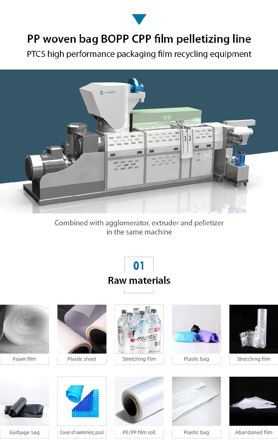 High Quality PE PP Film Bag Recycling Machine Manufacturer