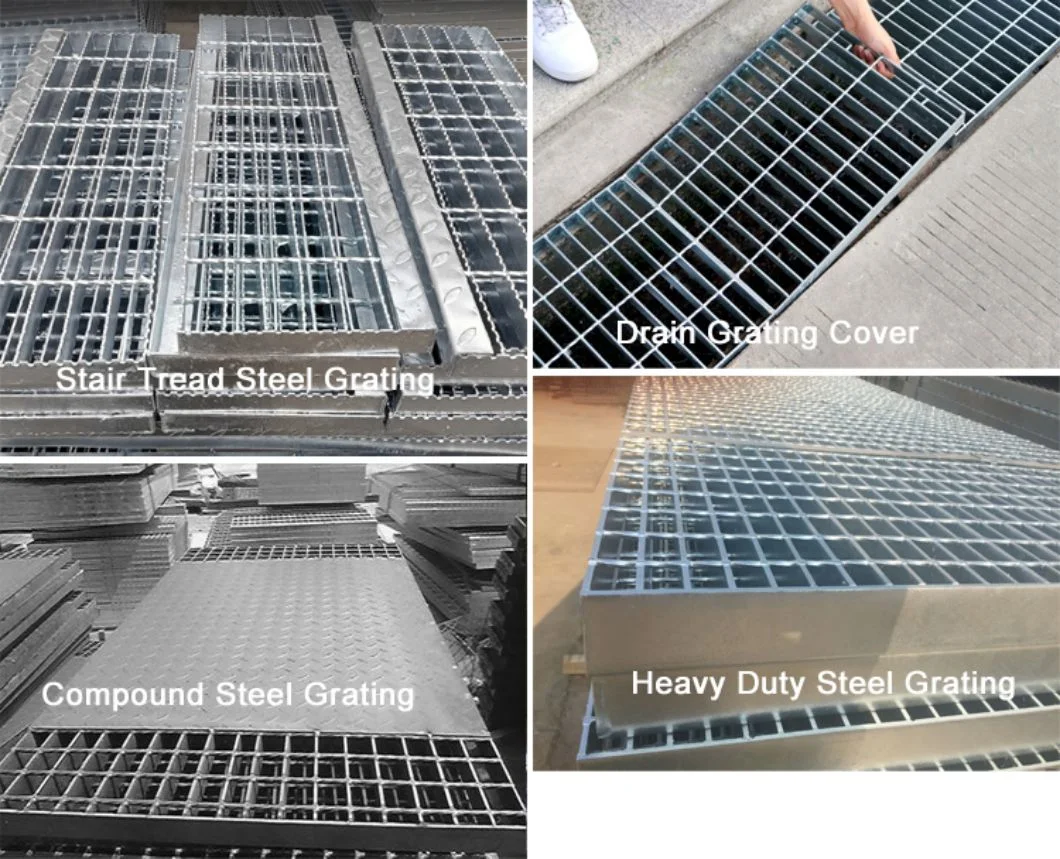 Heavy Duty 19W4 Aluminum, Galvanized Steel, Stainless Steel, Catwalk Deck Floor Steel Bar Grating Drain Trench Cover Price for Walkway Platform