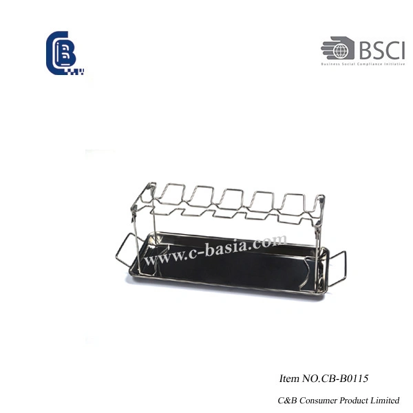 Stainless Steel Roasting Chicken Rack with Drip Pan, Oven BBQ Tools