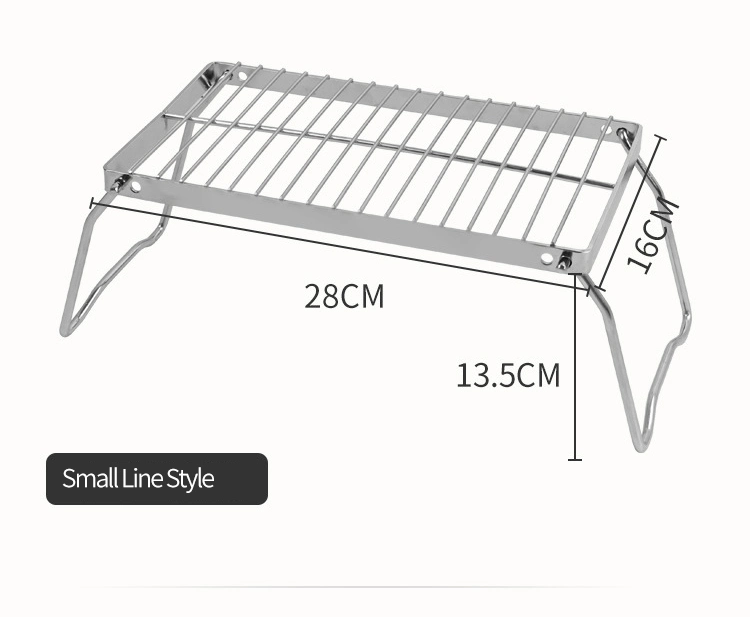 Foldable Stainless Steel BBQ Grill Rack with Adjustable Size Portable Camping Barbecue Oven