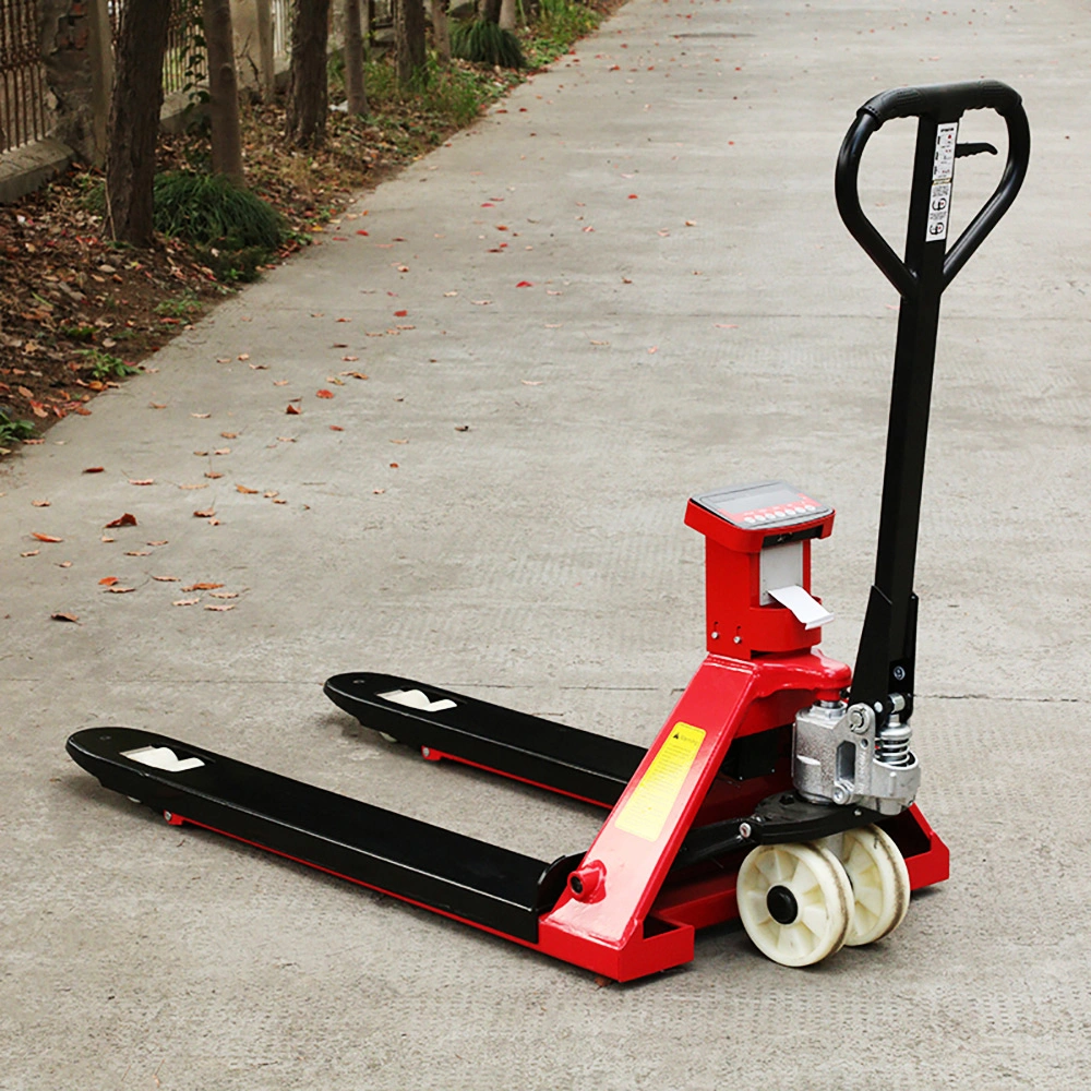 2000kgs Hand Pallet Truck with Scale Hot Sale Can Be Customized with Print