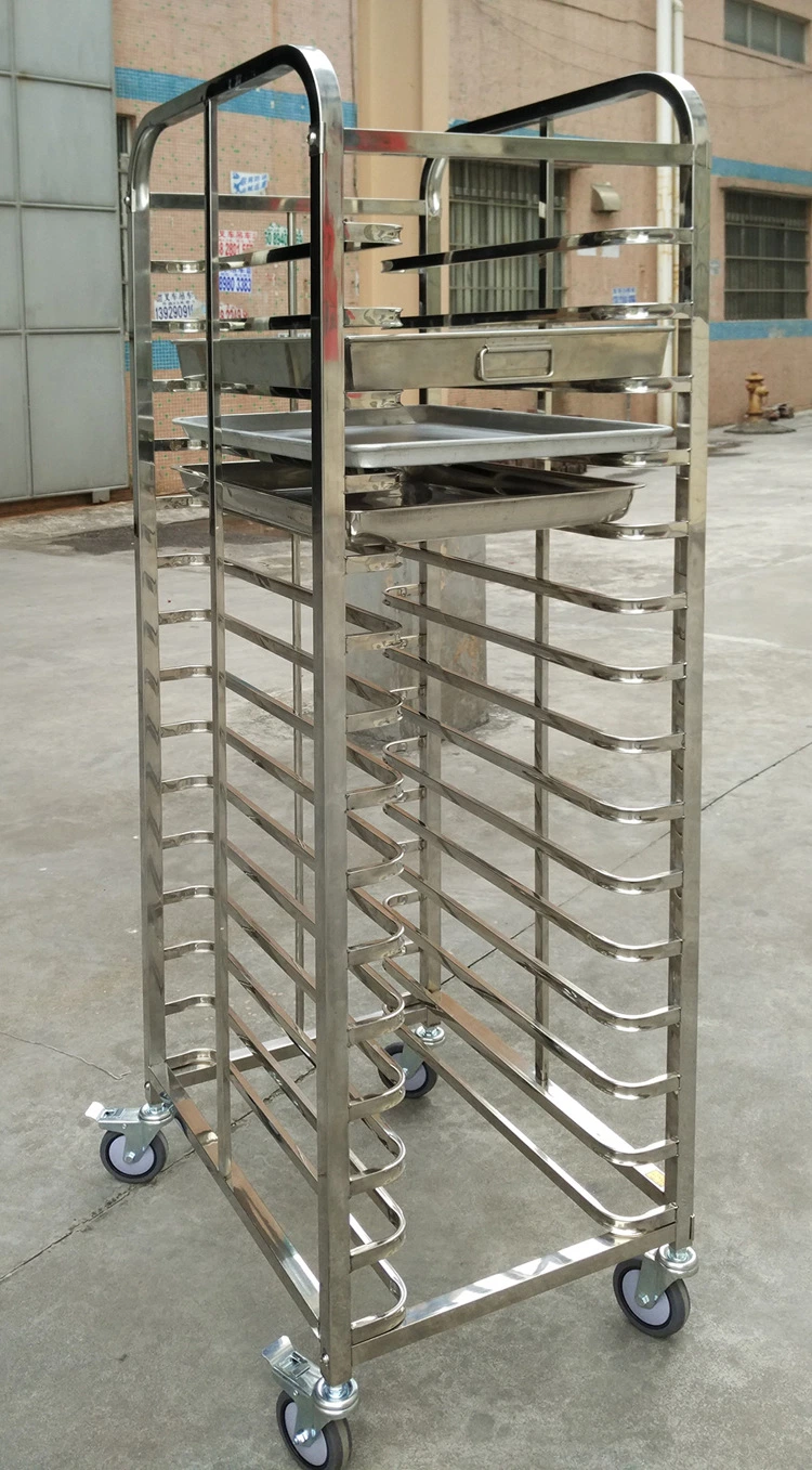 Custom Metal Material Bakery Pans Trays Rotary Oven Use Baking Proofing Trolley Rack