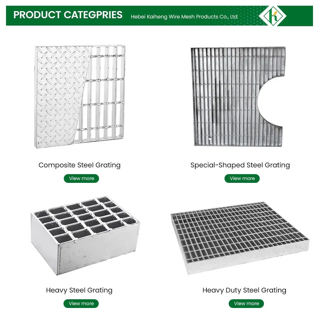 Kaiheng Steel Grating Supplier Steel Grating Bars Chinaheavy Duty Plug in Steel Grid Plate