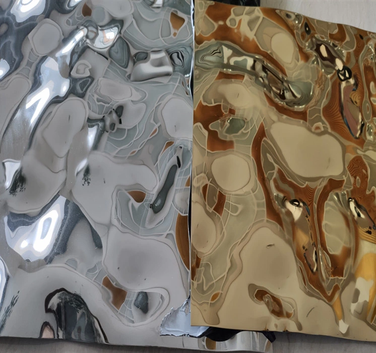 Hammered Metal Sheet Stainless Steel Sheet Cladding Ripple Shape for Wall Panel