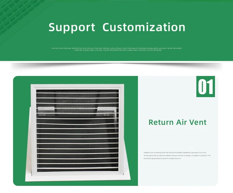 Beideli HVAC Air Aluminum Air Deflection Grille Support Customization