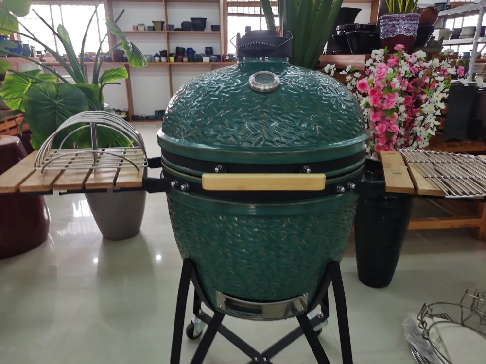 Durable 24inch Outdoor Kamado Grill, Ceramic Charcoal BBQ Grill