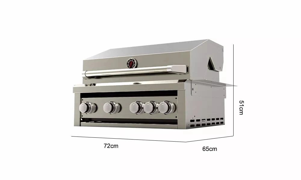 Basic Customization Cheap Stainless Steel Outdoor Best Barbecue Station Large Area BBQ Built-in Gas Grill