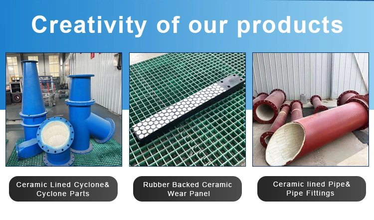 Direct Factory Provide 92% and 95% Al2O3 Ceramic Wear Lining