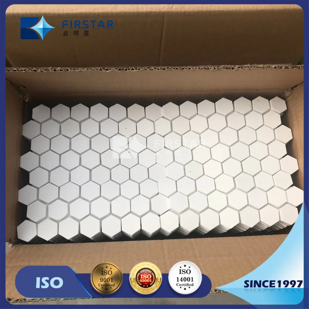 95% High Purity Alumina Ceramic Mosaic Hexagonal Wear Lining Mats for Ball Mill