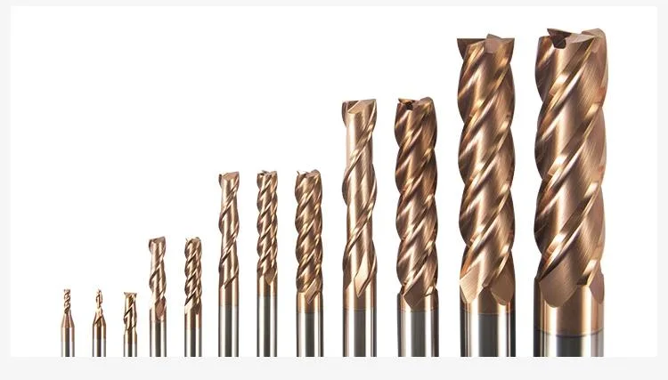 Milling Cutter Carbide End Alloy Coating HRC50/60/65 Tungsten Steel Tool CNC Machines Tools for Lathe 2/3/4 Flutes Carbide Mill