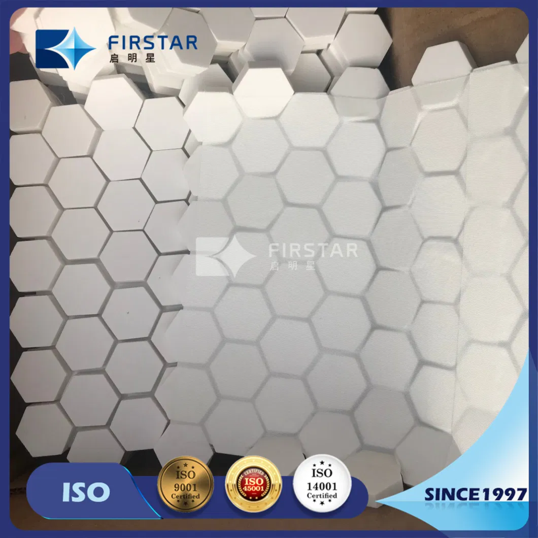 95% High Purity Alumina Ceramic Mosaic Hexagonal Wear Lining Mats for Ball Mill