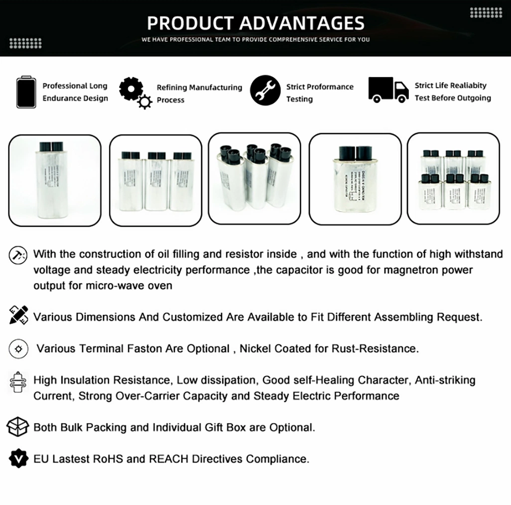 Ks Pinge Factory Direct Sale Home Appliance Spare Parts Microwave Oven Capacitor