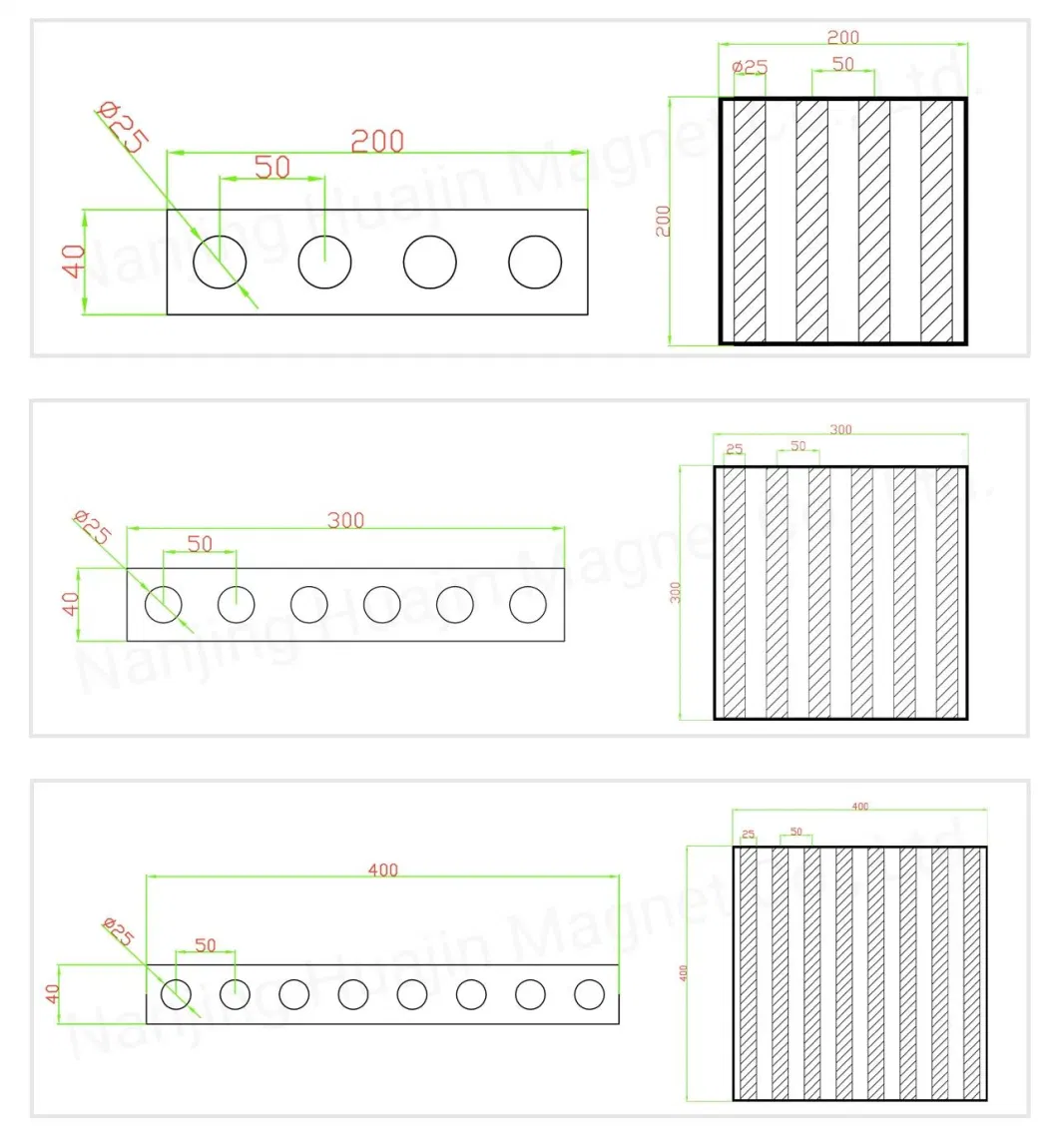 Industrial Strong 10000GS 12000GS Neodymium Hopper Magnet Magnetic Grill/Grate/Filter