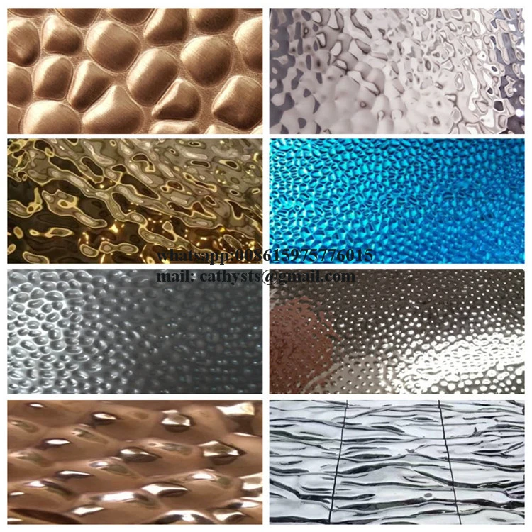 Hammered Metal Sheet Stainless Steel Sheet Cladding Ripple Shape for Wall Panel