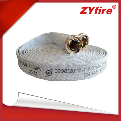 Zyfire White Industrial Hose Lined EPDM for Marine Fire Fighting