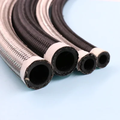 Oil Cooler Hose NBR Rubber Tube Auto Racingmotorcycle 304 Stainless Steel Wire Braided High Pressure Hydraulic Pipe