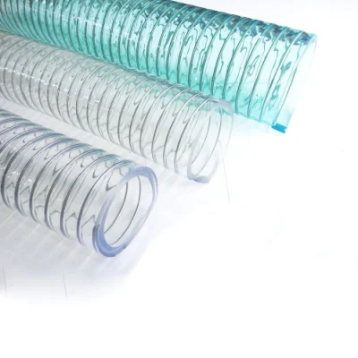 Food Grade PVC Tube Flexible Plastic Spring Steel Wire Reinforced Tubing Hose