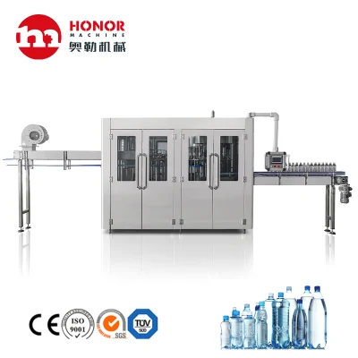  Ce Certified Complete Liquid Bottled Filling Packaging Line/Automatic Drinking Pure Water Flavored Juice Soda Drink Bottle Blowing Filling Labeling Machine