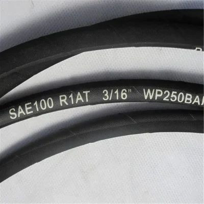 High Pressure Steel Wire Braid Oil Resistant Rubber Pikes Hydraulic Hose Assembly