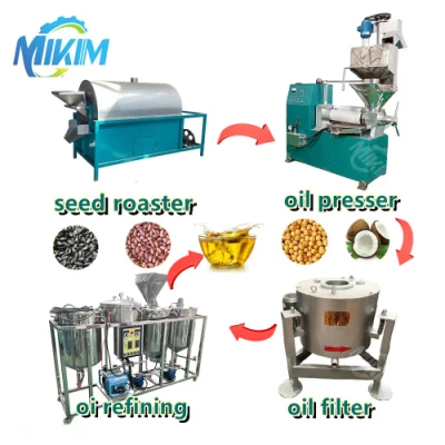 10t 50t 100t Cooking Oil Processing Making Machinery Hydraulic Oil Press Machine Seed Roaster Oil Presser Filter Refinery Production Line