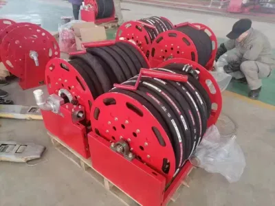 Red Color Mechanical Hose Reel for Fuel Oil