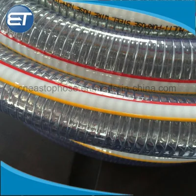  Transparent PVC Steel Wire Reinforced Water Industrial Discharge Hose