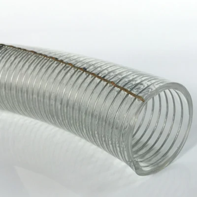 Flexible PVC Pipe Spiral Steel Wire Reinforced Vacuum Antistatic Powder Hose