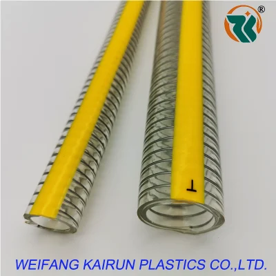  Anti-UV Clear PVC Water Oil Delivery Transparent Spiral Steel Wire Reinforced Flexible Hose Pipe