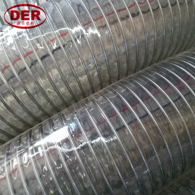 PVC Spiral Steel Wire Reinforced Hose/ Transparent PVC Water Suction Pipe 5" 6"
