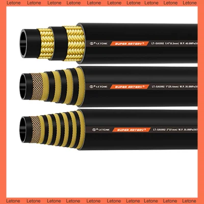 Lt SA5992 Hydraulic Pipe High Pressure Hose 1/4 Inch Convoluted Oil Hose for Large Scale Long Range Machinery Excavators Tractor Rubber Hose Pipe Price List