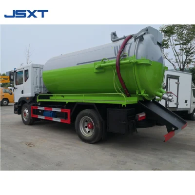12cbm 12000 Liters Sewer Cleaning Jetting Tank Truck Vacuum Sewage Suction Truck Factory Sale with Italy Pvt400 Pump
