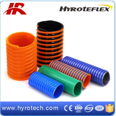 Heavy Duty PVC Flexible Helix Suction Hose Pipe 1 2 3 4 5 6 Inch for Mining Vacuum Water Oil Pump Use