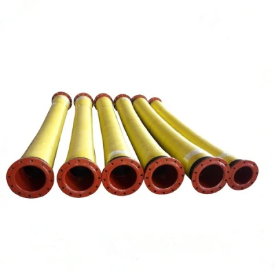 Oil Resistant Suction Hose / Pipe with Flanged Rubber Suction and Discharge Hose