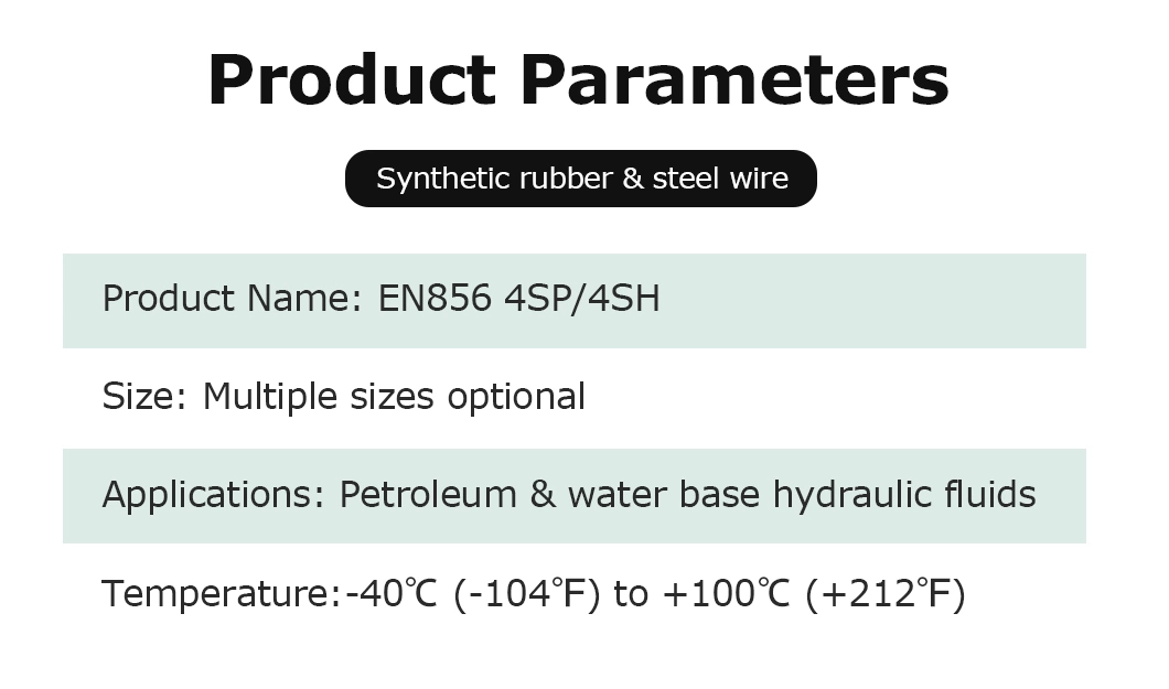 High Temp Rubber 4sp 4sh Press Hydraulic Hose Assemblies