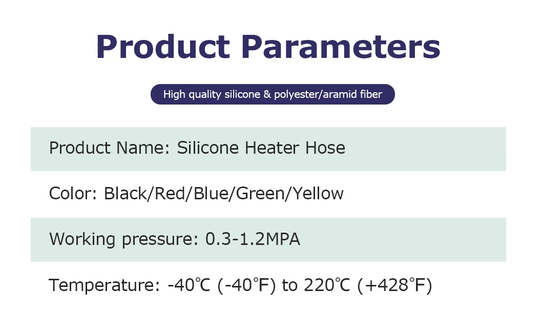 High Temp Blue Red Colored Silicone Heater Hose