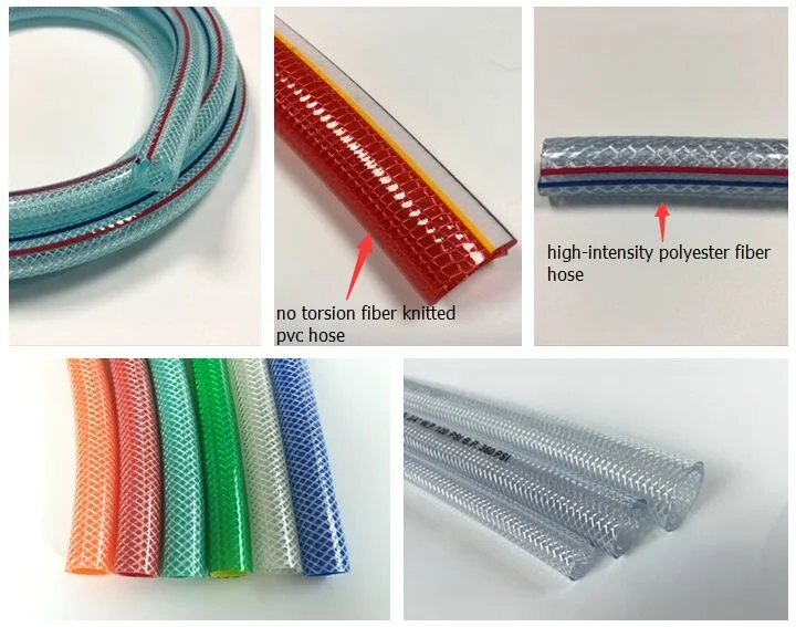 Flexible Hose Material PVC Nylon Braided Clear Flexible Plastic Tubing