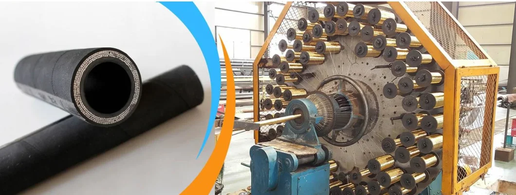 Multi-Spiral Hydraulic Rubber Hose with Smooth Cover 4sh 4sp Industry Equipment Mining Excavator Oil Hose PTFE Hose Fittings Connectors Valve Pump