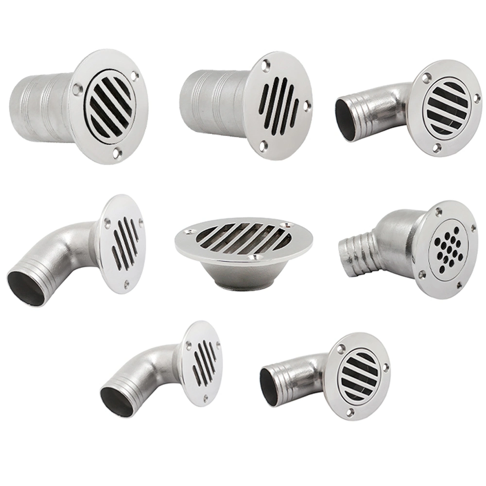 Boat Deck Floor Cockpit Drain Scupper Marine Grade Stainless Steel 316 Boat Plumbing Fittings