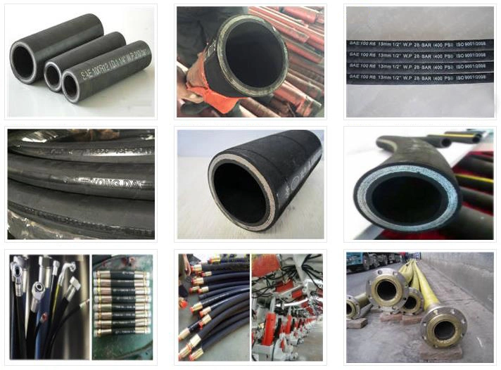 Top Factory Super Long Service Life Steel Wire Braided Industrial High Pressure Hydraulic Hose Water Suction Hose Pressure Washer Oil Air Flexible Rubber Hose