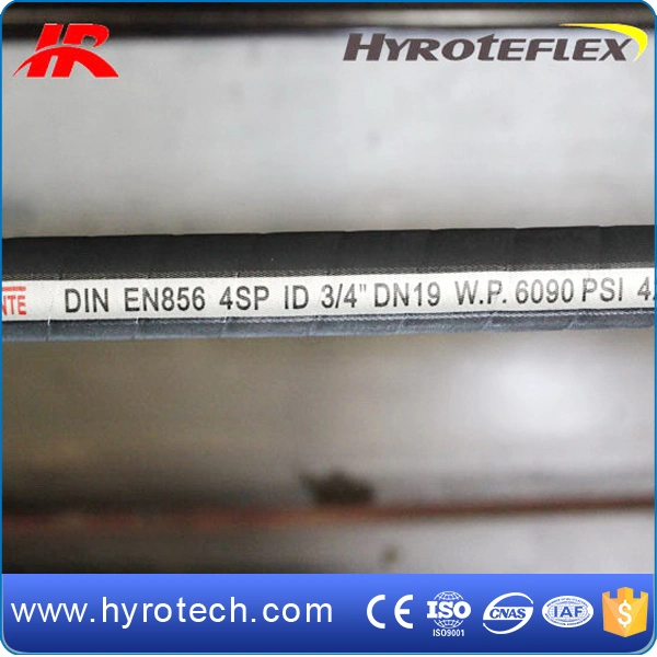 Oil Resistant Hydraulic Hose Manufacture Four Steel Spiral Layers SAE 100r9