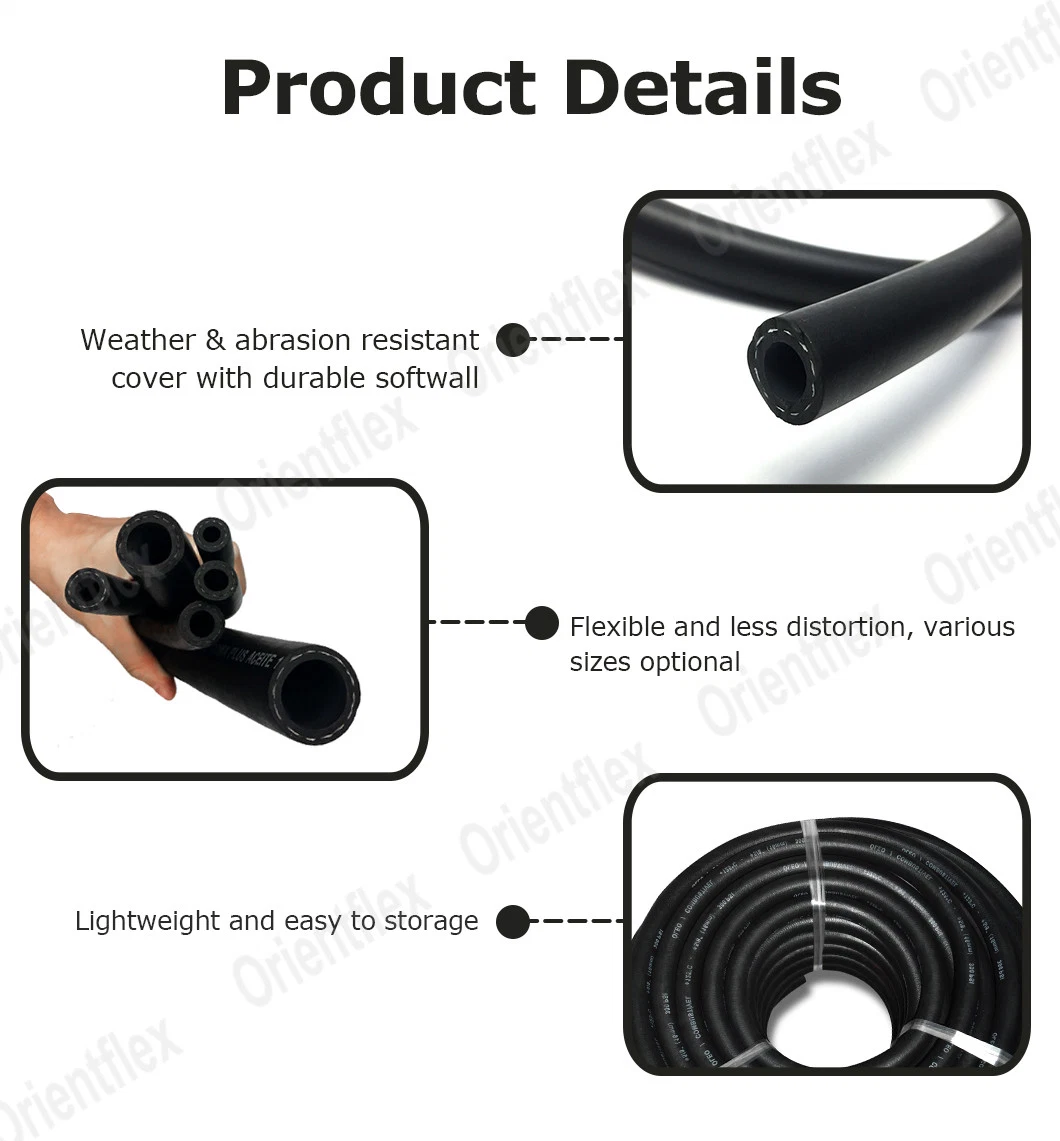 25mm Oil Resistant Rubber Diesel Fuel Transfer Nitrile Fuel Hose