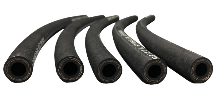 Cloth Surface Fiber Braid High Pressure Hydraulic Rubber Tube Hose with Wear and Oil Resistant