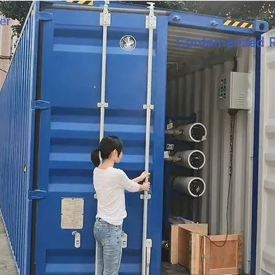 Sistema de filtración de agua para tratamiento de agua móvil en contenedor para agricultura Riego