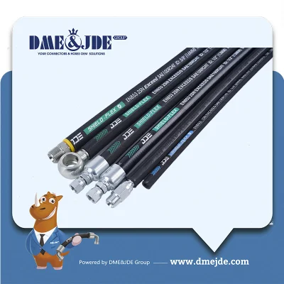2W cable +155 Líquido Anti-Abrasive trenzado manguera que cubre de caucho sintético resistente a aceites combustibles y las condiciones atmosféricas
